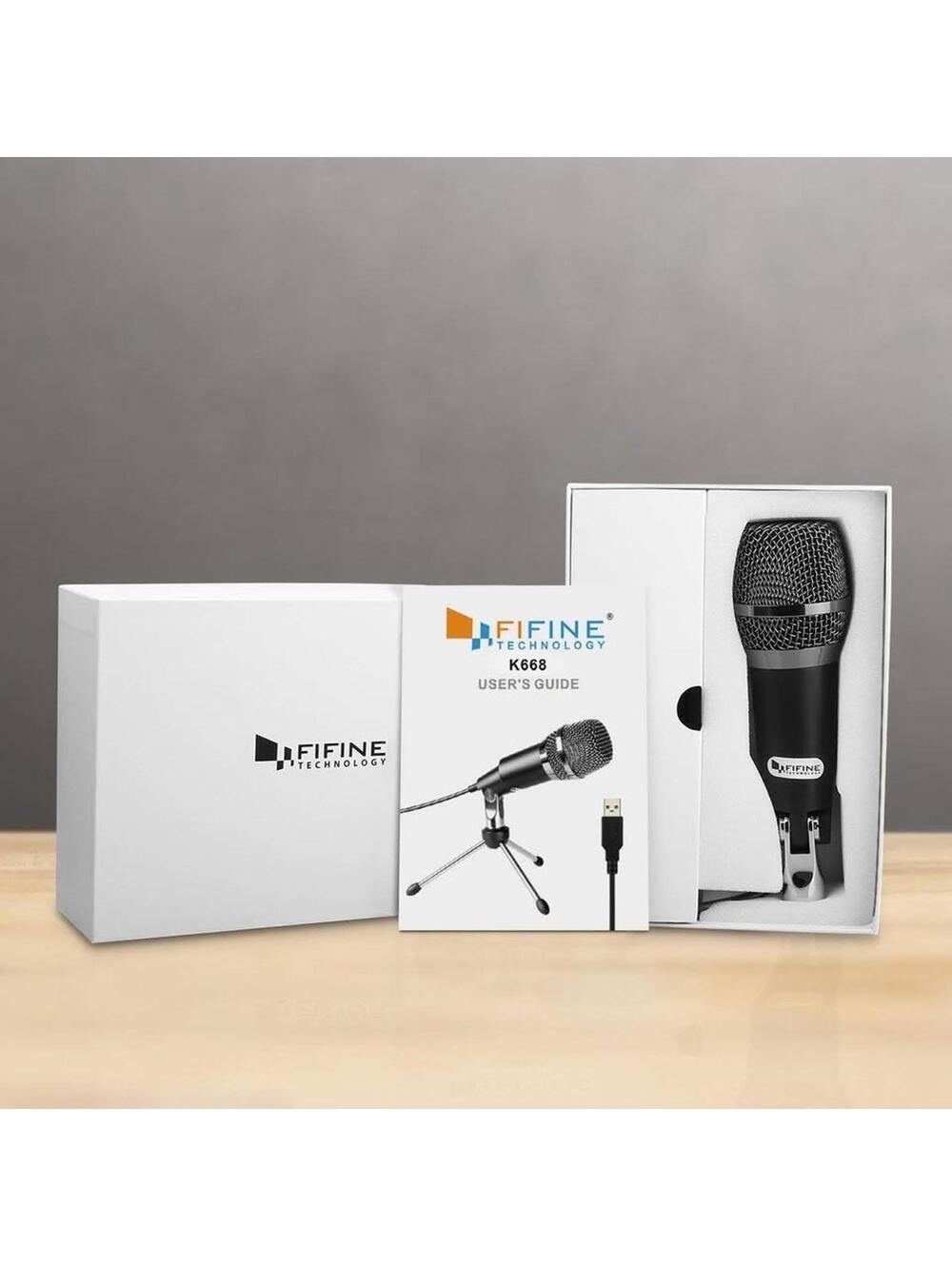 USB Microphone,Fifine Plug &Play Home Studio USB Condenser Microphone for Skype